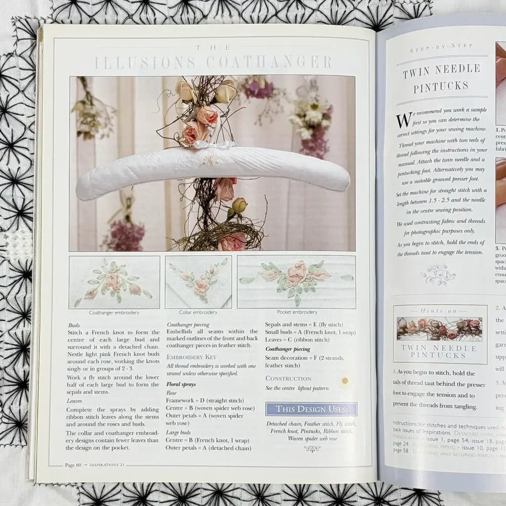 VTG Inspirations Embroidery Magazine 1999 Issue No 23 Goldwork Floral Cottage